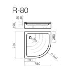Dušas paliktnis R-80