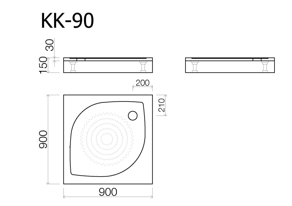 Dušas paliktnis KK-90