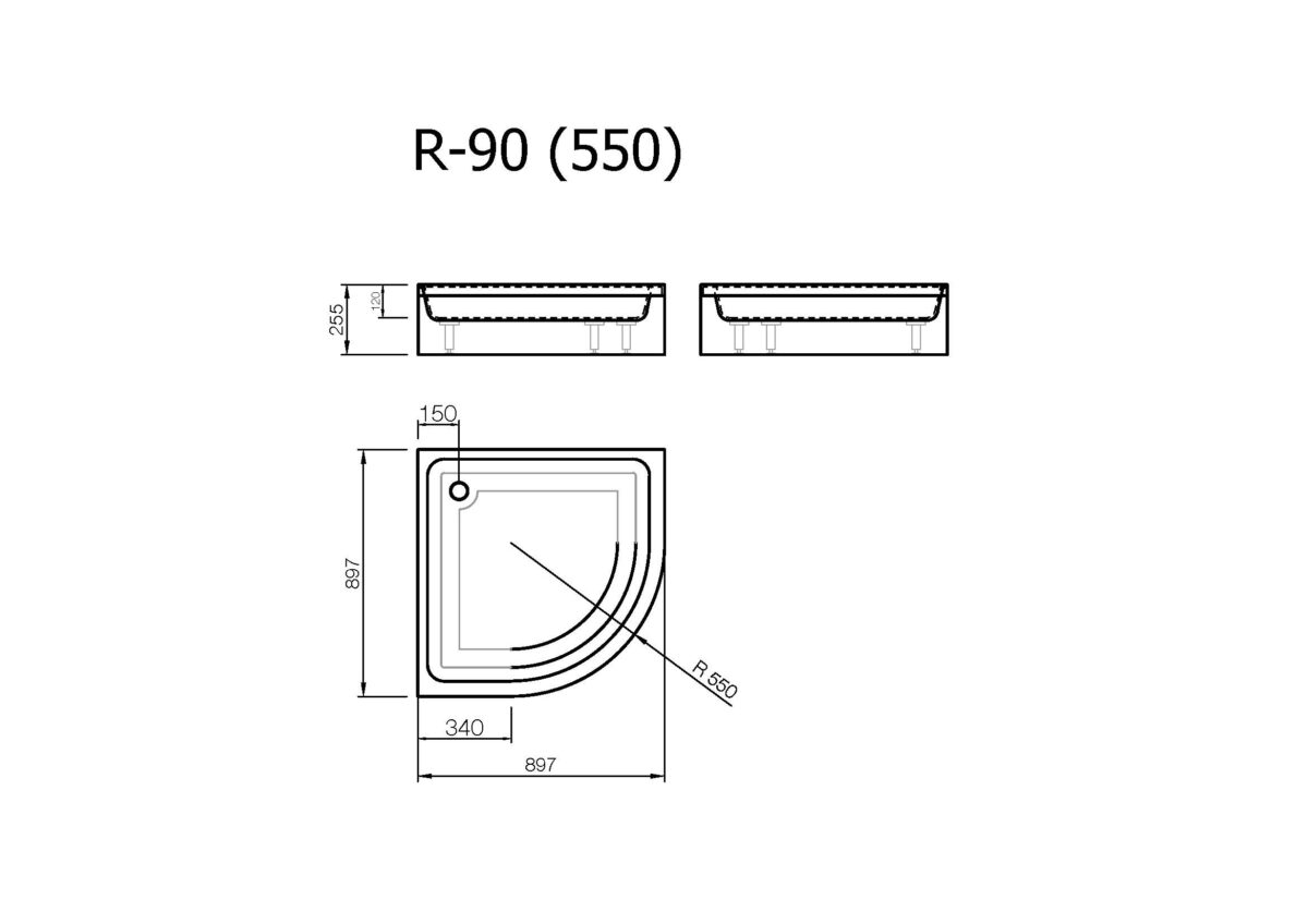 Dušas paliktnis R-90