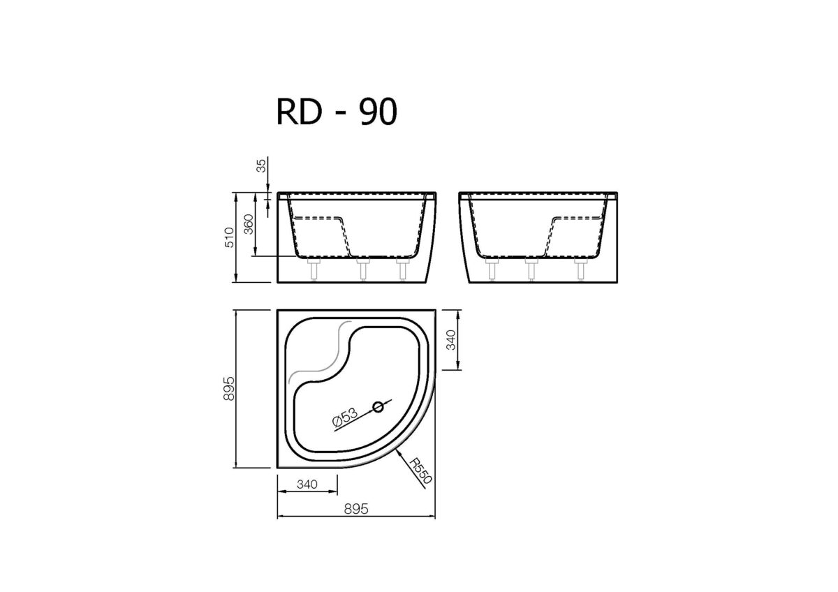 Dušas paliktnis RD-90