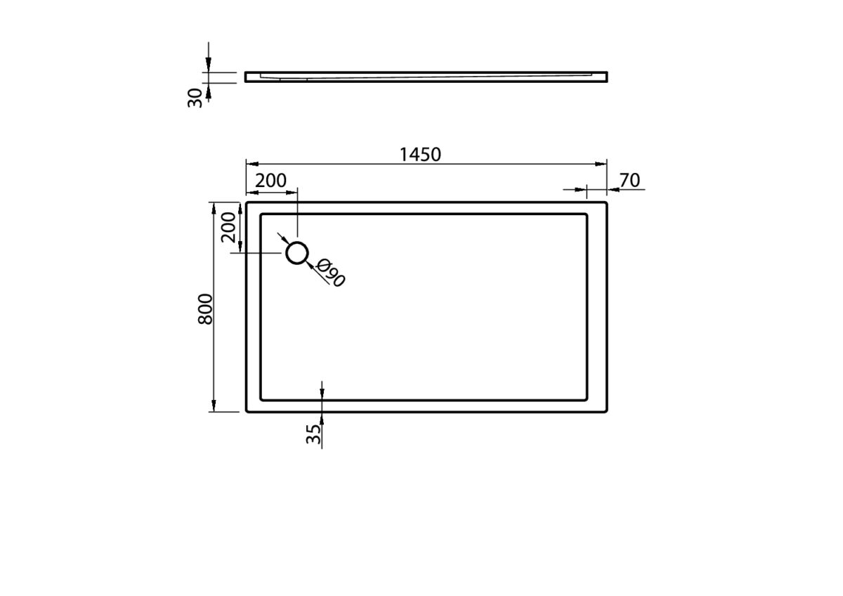 Dušas paliktnis QZ-145L
