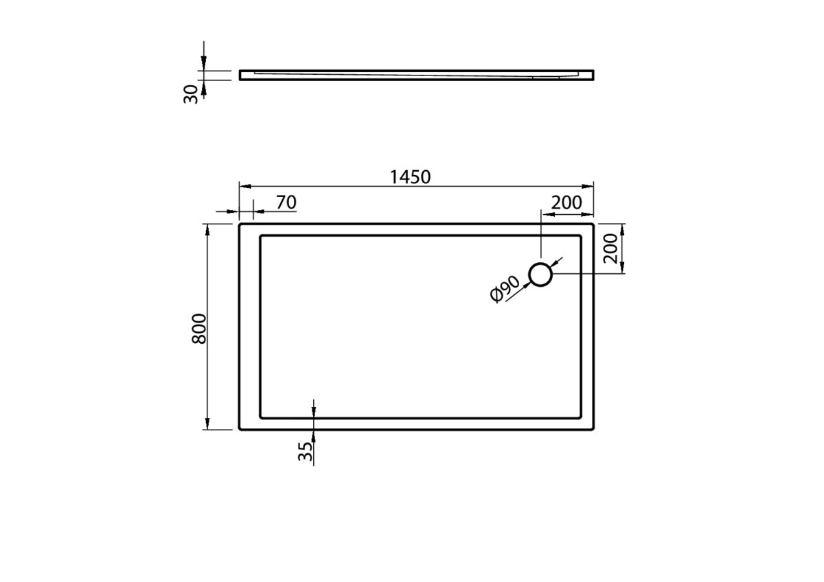 Dušas paliktnis QZ-145R